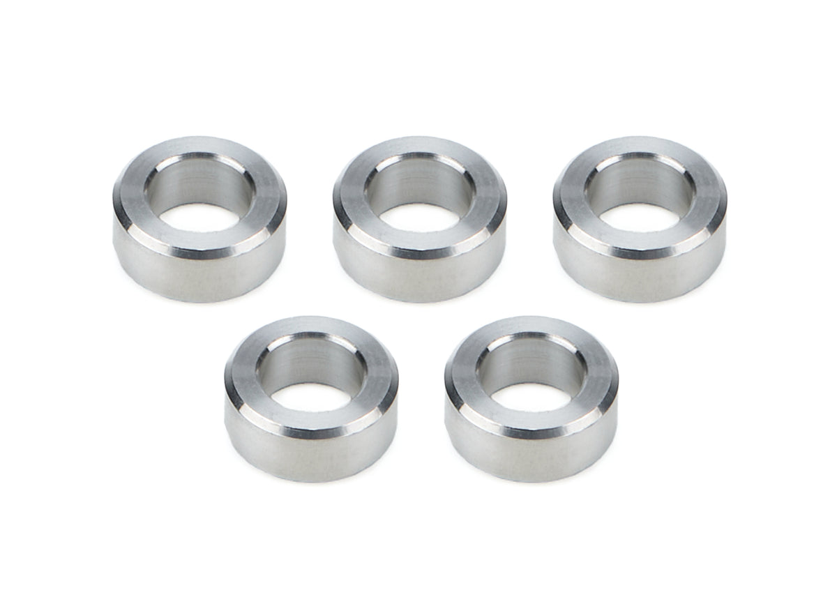 Drag Race Solutions Billet Aluminum Flat Lug Nut Spacer - 0.700 in ID - 1.200 in OD - 0.500 in Thick - Polished (Set of 5)