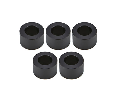 Drag Race Solutions Billet Aluminum Flat Lug Nut Spacer - 0.700 in ID - 1.200 in OD - 0.750 in Thick - Black (Set of 5)