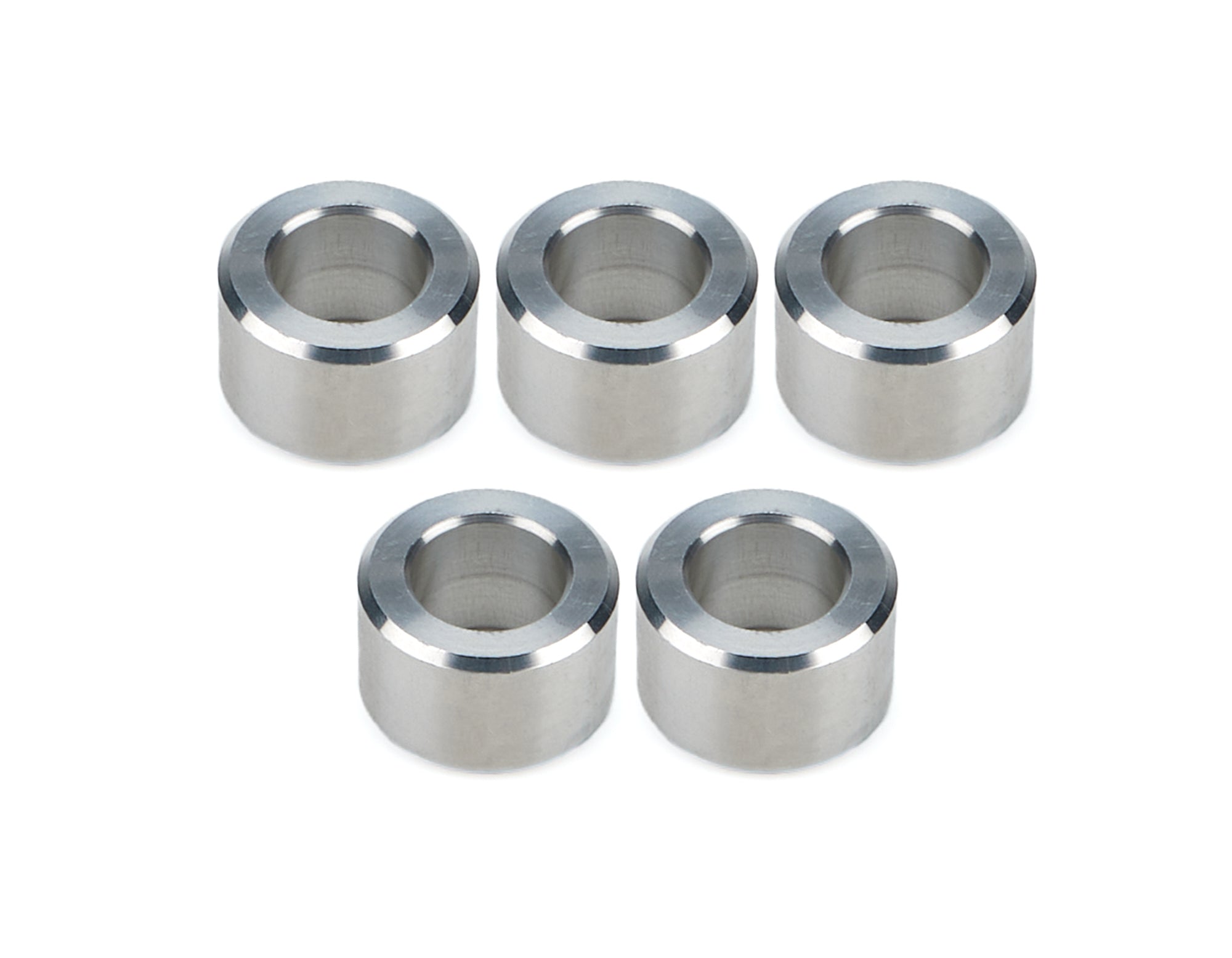 Drag Race Solutions Billet Aluminum Flat Lug Nut Spacer - 0.700 in ID - 1.200 in OD - 0.750 in Thick - Polished (Set of 5)