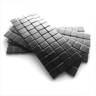 Drag Race Solutions Wheel Weight - Self Adhesive - 0.25 oz Tabs - Lead Free - 48 oz Total - Black (Set of 16)