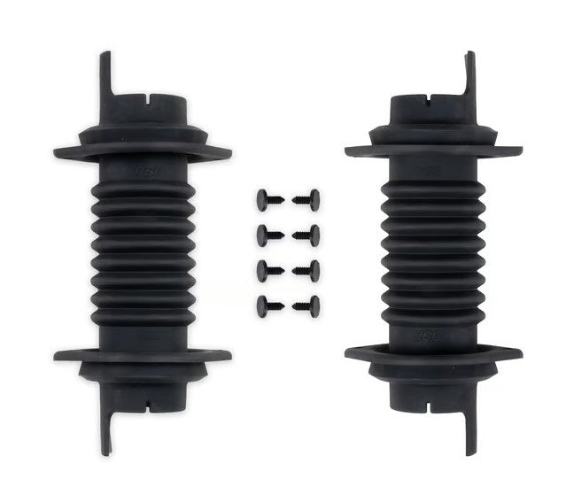 Detroit Speed Door Jam Wire Loom - 3 to 4.25 in Long - 1.30 in ID - Universal - Black (Pair)