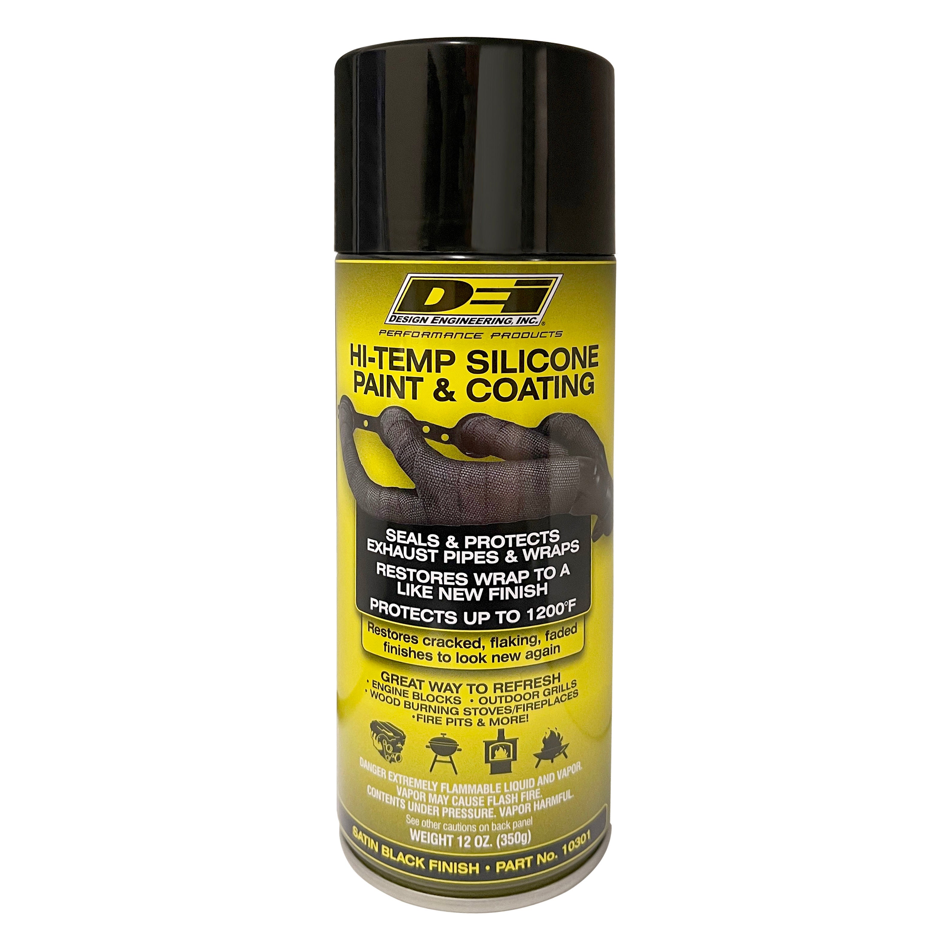 DEI High Temperature Silicone  Exhaust Wrap Coating - Black - 12 oz Aerosol