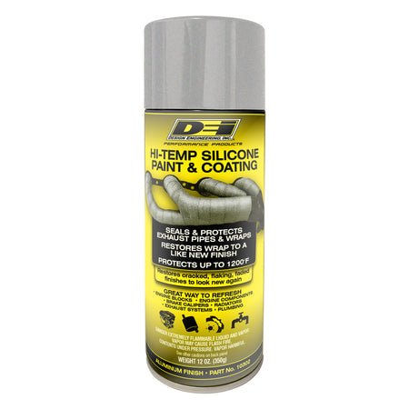DEI High Temperature Silicone  Exhaust Wrap Coating - Silver - 12 oz Aerosol