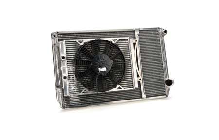 Fluidyne Aluminum Dual Pass Radiator & Fan Kit - 29 in W x 18.25 in H x 2 in D