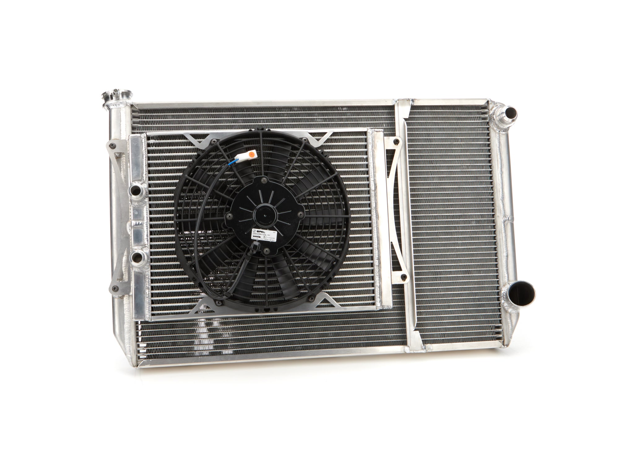 Fluidyne Aluminum Dual Pass Radiator & Fan Kit - 29 in W x 18.25 in H x 2 in D