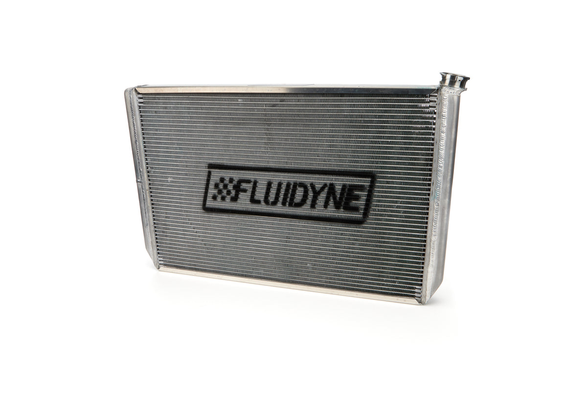 Fluidyne Aluminum Dual Pass Radiator - 28.75 in W x 18.125 in H x 2.25 in D