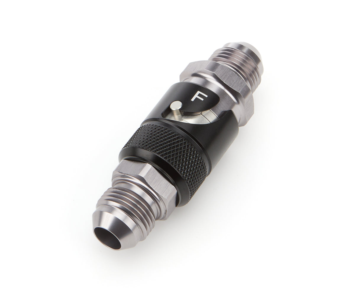 DeatschWerks Quick Disconnect Fitting Kit - Both Halves to 8 AN Male - Black / Silver