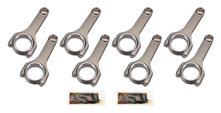 Dyer's H-Beam Connecting Rod - 5.850 in Long - Bushed - 7/16 in Cap Screws - Small Block Chevy (Set of 8)