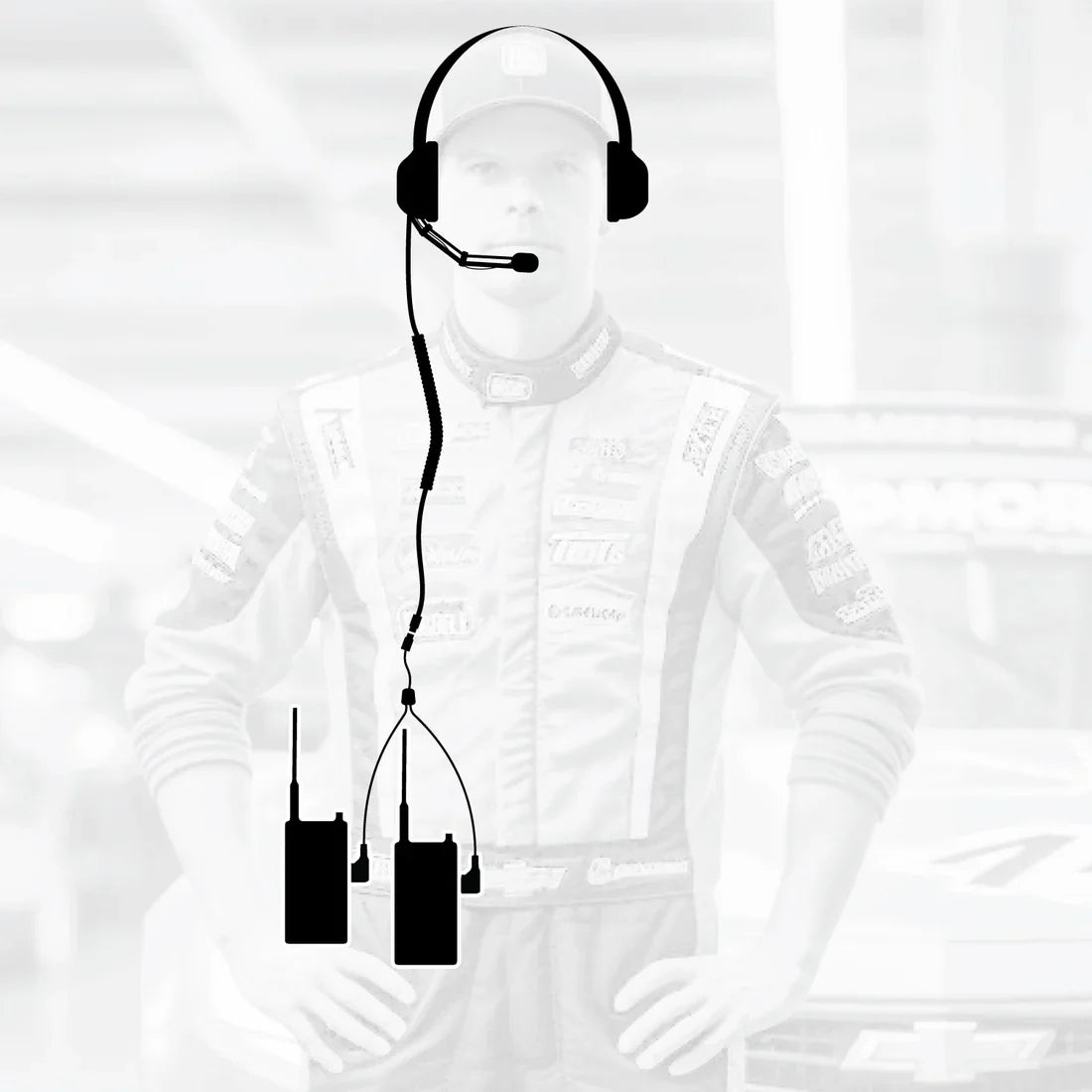 Rugged Radios RDH Digital Crew Chief Radio Package w/ H42 Spotter Headset - Single Radio - UHF - Safety Yellow CREW-RDH-U-HV