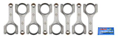 Eagle H-Beam Connecting Rod - 6.125 in Long - Bushed - 7/16 in Cap Screws - GM LS-Series (Set of 8)