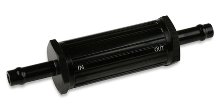 Earl's Vapor Guard Inline Fuel Filter - 10 Micron - 5/16 in Inlet / Outlet - Hose Barb - Black