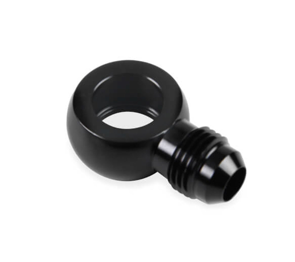 Earl's Straight 6 AN Male to 9/16-14 in Banjo Adapter - Black