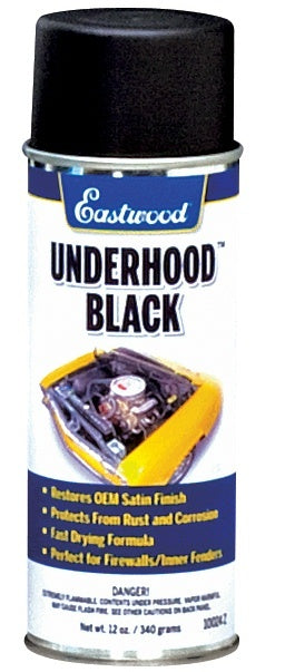 Eastwood Underhood Black Paint - Semi Gloss Black - 11 oz Aerosol