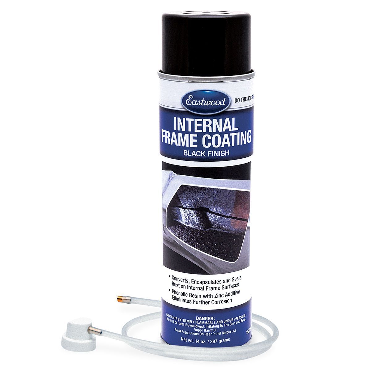 Eastwood Internal Frame Coating w/ Hose & Nozzle - Black - 14 oz Aerosol