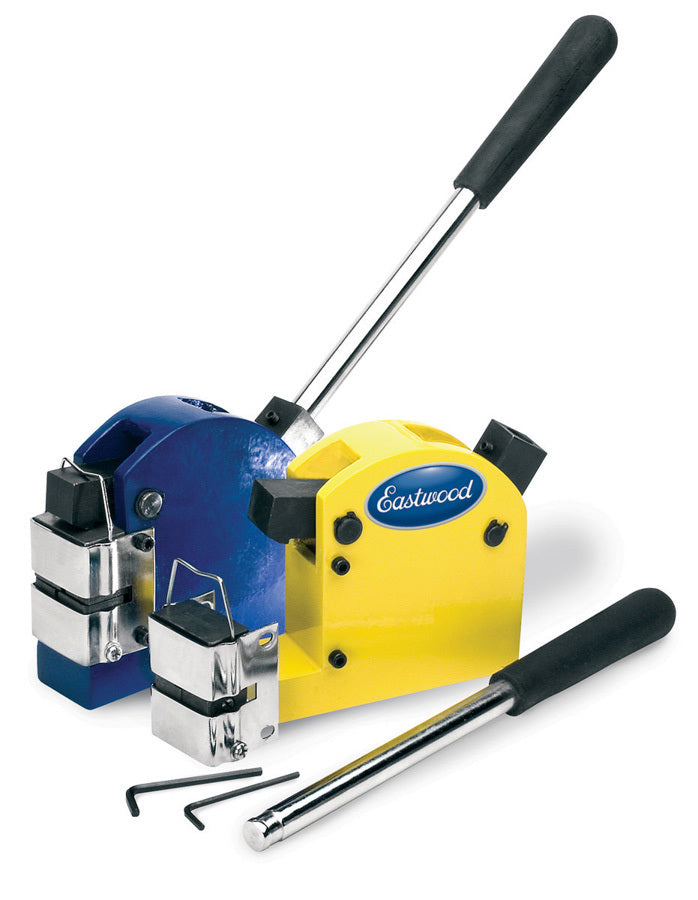 Eastwood Vice / Bench Mount Metal Shrinker and Stretcher Combo - 45:1 Leverage - 18 Gauge Maximum - Blue / Yellow
