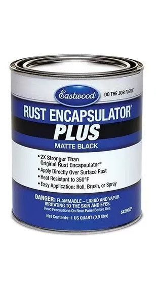 Eastwood Rust Encapsulator Plus Paint - Matte Black - 1 Qt. Can