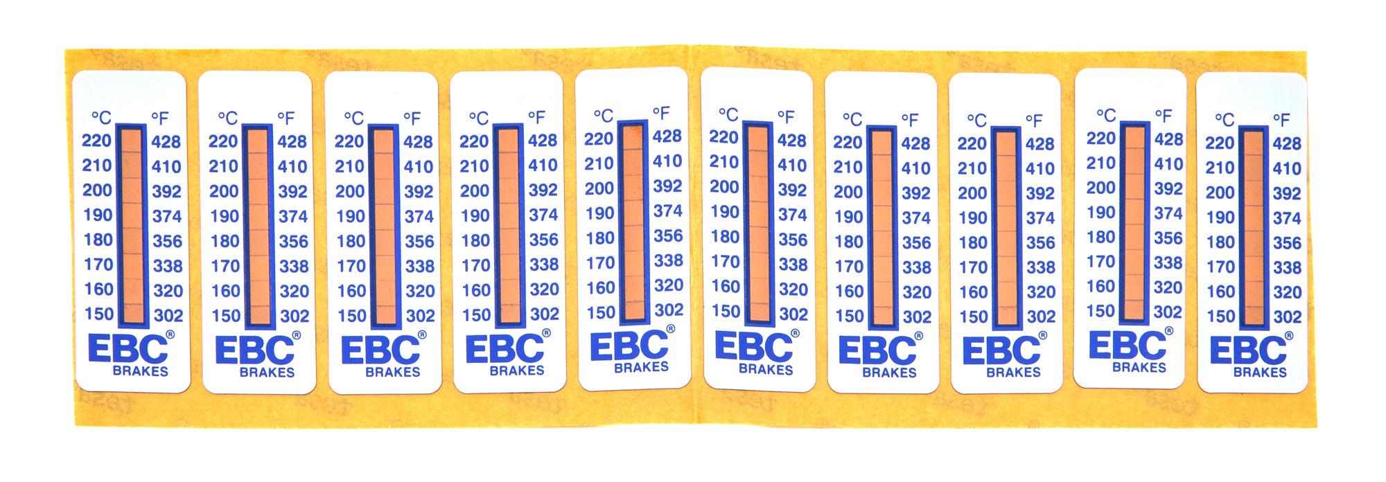 EBC Adhesive Strips Brake Temperature Indicator (10 Pack)