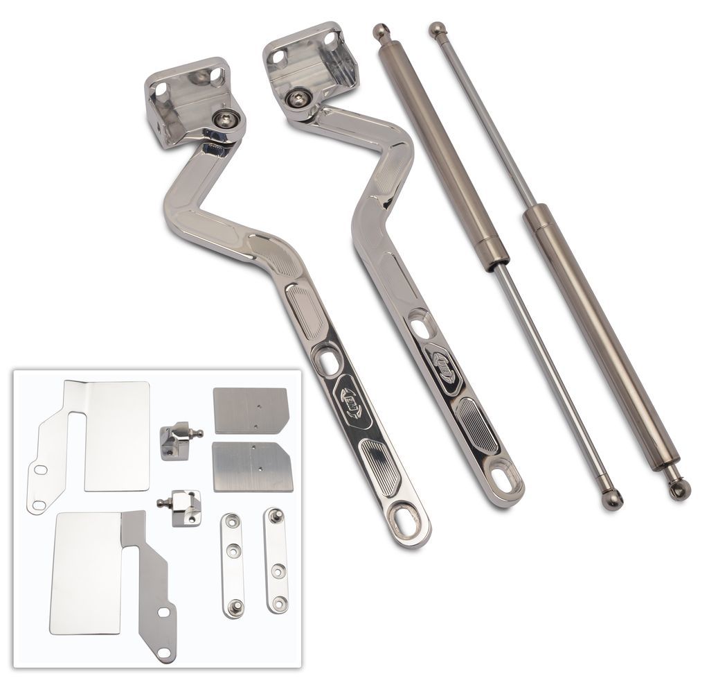 Eddie Motorsports Billet Aluminum Hood Hinge - Polished - GM Fullsize Truck 1981-87