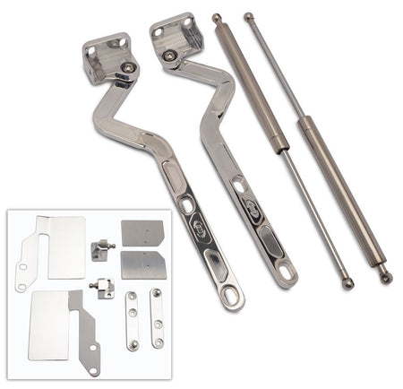 Eddie Motorsports Billet Aluminum Hood Hinge - Polished - GM Fullsize Truck 1981-87