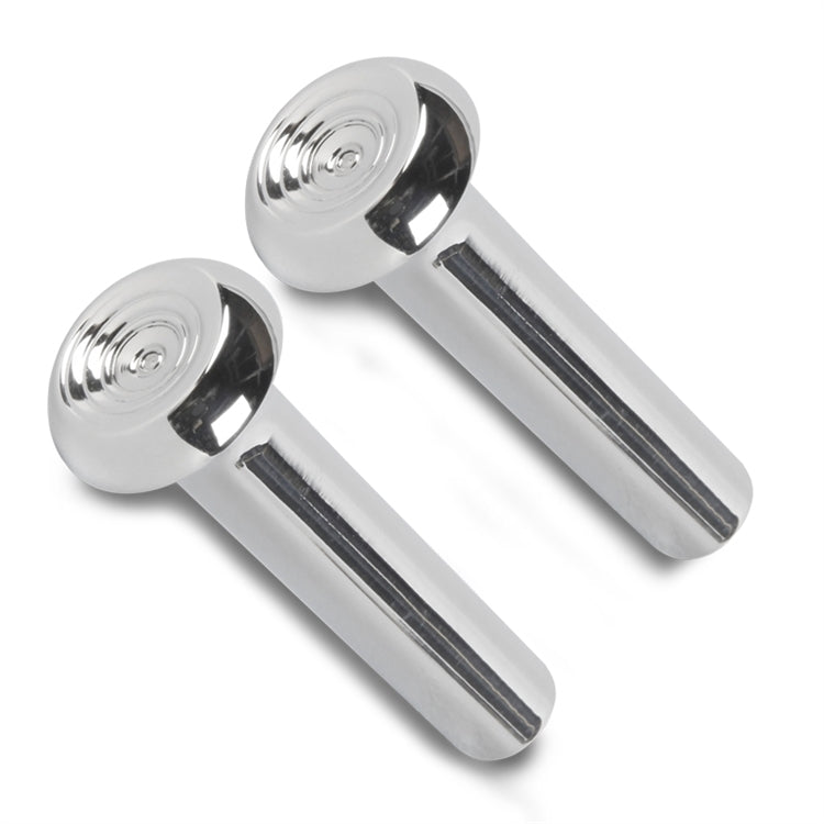 Eddie Motorsports Billet Aluminum OEM Style Door Lock Knobs - 10-24 in Thread - Polished - GM Style (Pair)