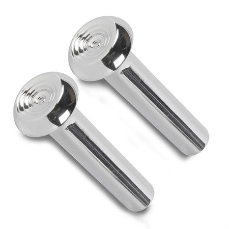 Eddie Motorsports Billet Aluminum OEM Style Door Lock Knobs - 10-24 in Thread - Polished - GM Style (Pair)