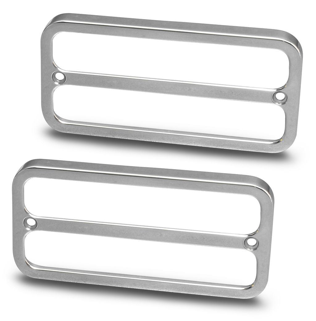Eddie Motorsports Billet Aluminum Rectangle Side Marker Bezel - Polished - GM Fullsize Truck 1967-72 (Pair)