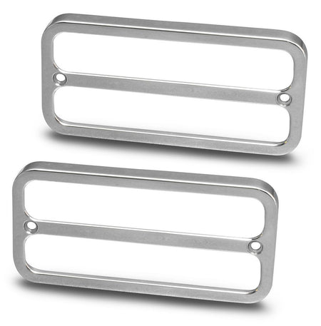 Eddie Motorsports Billet Aluminum Rectangle Side Marker Bezel - Polished - GM Fullsize Truck 1967-72 (Pair)