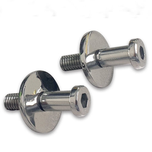 Eddie Motorsports Stainless Door Latch Striker - 7/16-14 in Thread - Polished - GM Style (Pair)