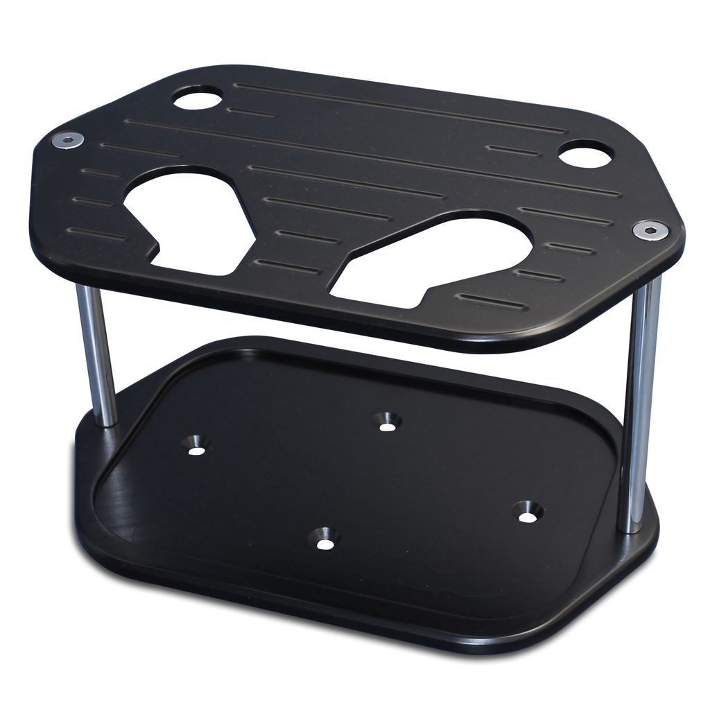Eddie Motorsports Ball Milled Billet Aluminum Battery Tray - 10 in Length x 6.8 in Wide x 7.8 in Tall - Matte Black - Optima D34