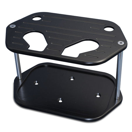 Eddie Motorsports Ball Milled Billet Aluminum Battery Tray - 10 in Length x 6.8 in Wide x 7.8 in Tall - Matte Black - Optima D34