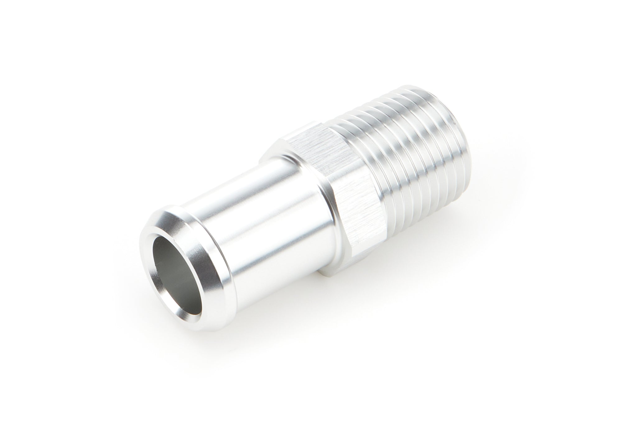 Edelbrock Straight 1/2 in NPT to 3/4 in Hose Barb Fitting - Clear