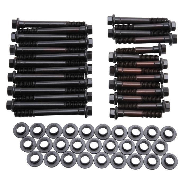 Edelbrock E-Series Cylinder Head Bolt Kit - Hex Head - Chromoly - Black Oxide - AMC V8 85312