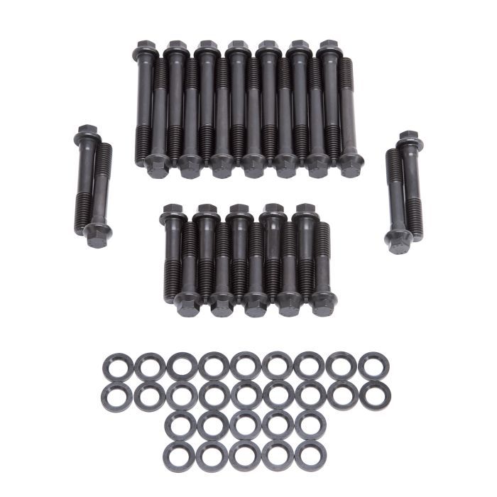 Edelbrock E-Series Cylinder Head Bolt Kit - Hex Head - Chromoly - Black Oxide - AMC V8 85322
