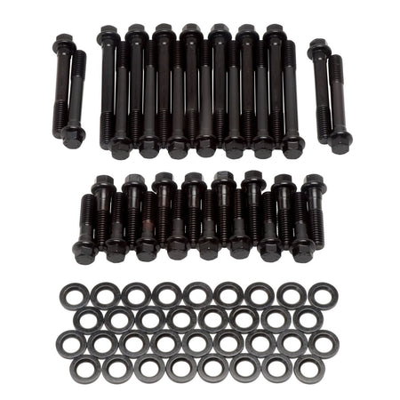 Edelbrock E-Series Hex Head Chromoly Cylinder Head Bolt Kit - Black Oxide - Small Block Chevy