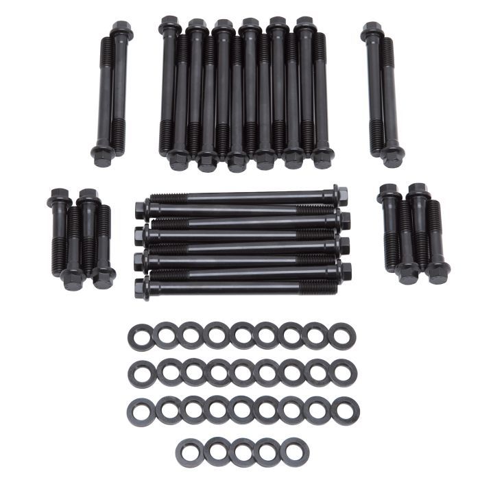 Edelbrock E-Series Hex Head Chromoly Cylinder Head Bolt Kit - Black Oxide - Big Block Chevy