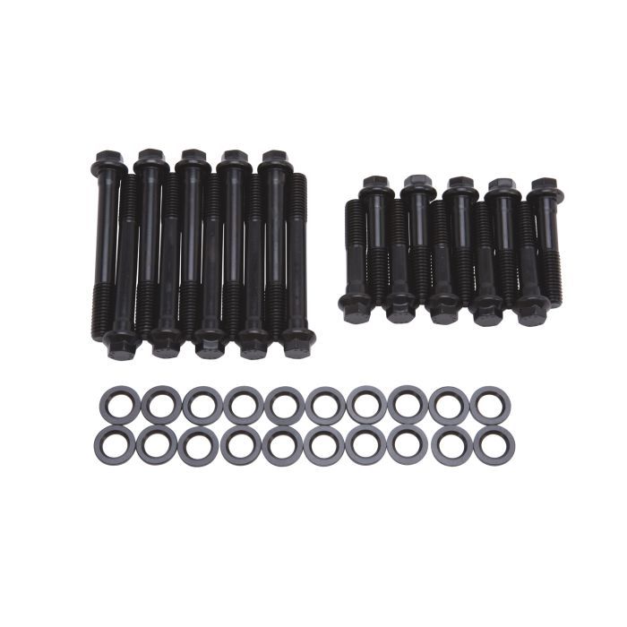 Edelbrock E-Series Hex Head Chromoly Cylinder Head Bolt Kit - Black Oxide - Small Block Ford
