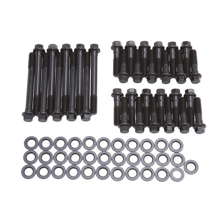 Edelbrock E-Series Hex Head Chromoly Cylinder Head Bolt Kit - Black Oxide - Edelbrock Heads - Mopar B / RB-Series