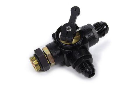 Enderle Manual Shut Off Valve - 10 AN Male O-Ring Inlet / 10 AN Male Return - Black