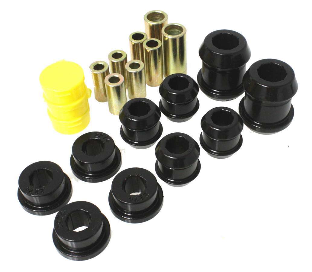 Energy Suspension Hyper-Flex Lower / Upper Front Control Arm Bushing - Black / Cadmium - Honda Civic 1992-97