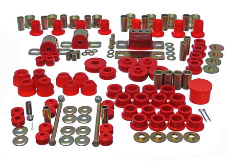 Energy Suspension Hyper-Flex Suspension Bushing Kit - Red / Cadmium - Chevy Corvette 1963-82