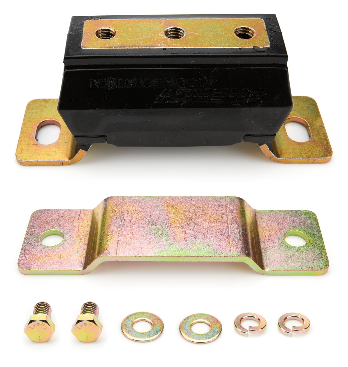 Energy Suspension Hyper-Flex Transmission Mount - Black / Cadmium - Ford Fullsize Truck 1987-96