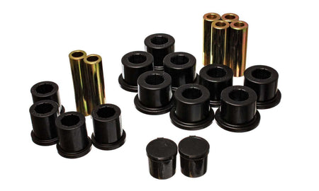 Energy Suspension Hyper-Flex Rear Leaf Spring Bushing Kit - Black / Cadmium - Ram Fullsize Truck 2003-09