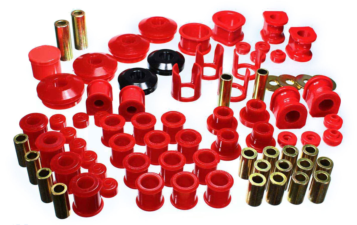 Energy Suspension Hyper-Flex System Subframe / Suspension Bushing Kit - Red / Cadmium - Nissan 240SX 1989-94