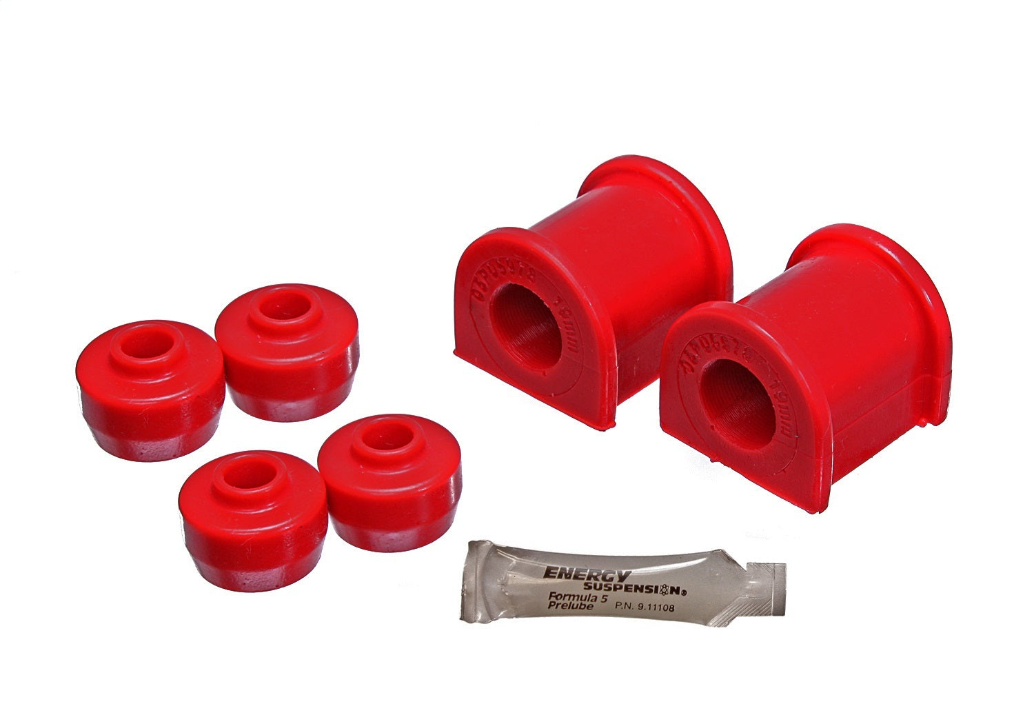 Energy Suspension Hyper-Flex Rear Sway Bar Bushing Kit - 19 mm Bar - Red - Toyota Midsize SUV 1996-2009