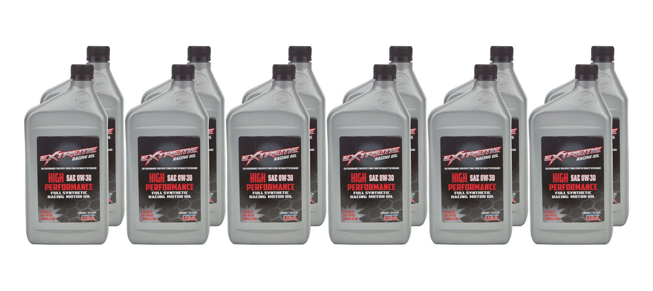Extreme High Performance 0W30 Synthetic Motor Oil - 1 Qt Bottle (Case of 12)