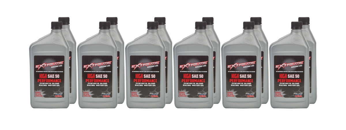 Extreme High Performance 50W Semi-Synthetic Motor Oil - 1 Qt Bottle (Case of 12)