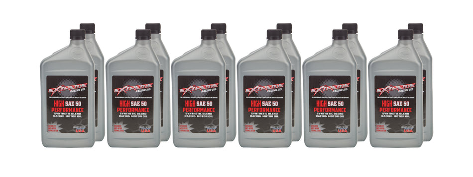 Extreme High Performance 50W Semi-Synthetic Motor Oil - 1 Qt Bottle (Case of 12)