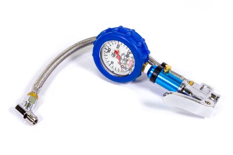 QuickCar Glow In the Dark Tire Inflator/Gauge - 0-20 psi -  2-1/4" Diameter - White Face