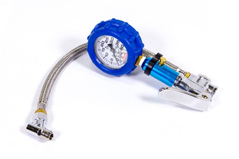 QuickCar Tire Inflator/Gauge - 0-40 psi - 2-1/4" Diameter - White Face