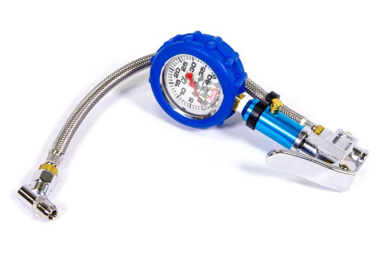 QuickCar Glow In the Dark Tire Inflator/Gauge - 0-40 psi -  2-1/4" Diameter - White Face